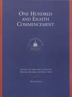 108th Commencement Program, American University, Winter 1999