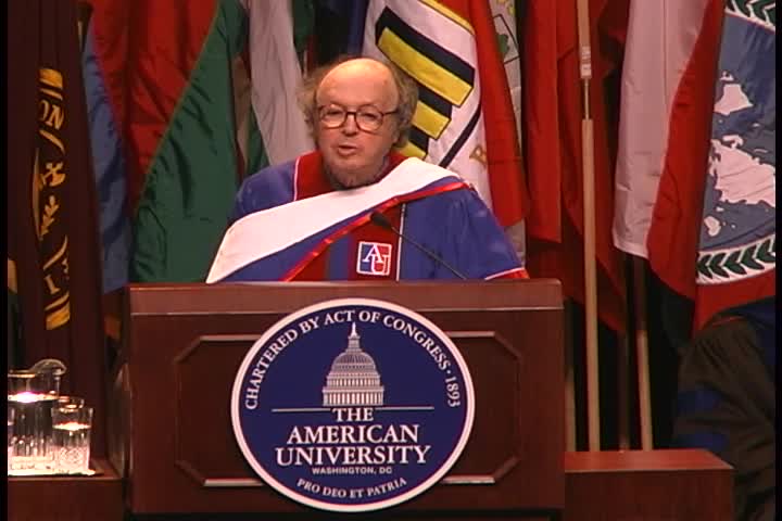Anthony Lewis Commencement Address, 114th Commencement, American University, Winter 2002