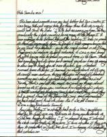 Letter from Rachel Teter to her family, 22 January 2013