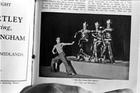 Alternate close-up of printed photograph "The Six from the Opera in Man and Machine" from a magazine