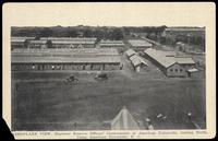 Aeroplane view, Engineer Reserve, Officers' Cantonments at American University, looking north, Camp American University, D.C.