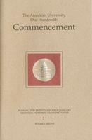 100th Commencement Program, American University, Winter 1995