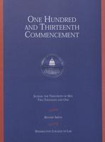 113th Commencement Program, Washington College of Law, Spring 2001
