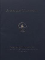 121st Commencement Program, Washington College of Law, Spring 2007