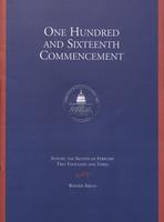 116th Commencement Program, American University, Winter 2003