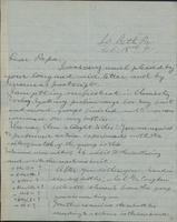 Letter from Spencer Mussey to General R.D. Mussey, February 18, 1891
